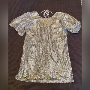 Silver Sequin Dress
